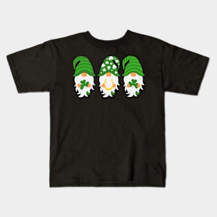 St Patrick's Day Gnomes Kids T-Shirt